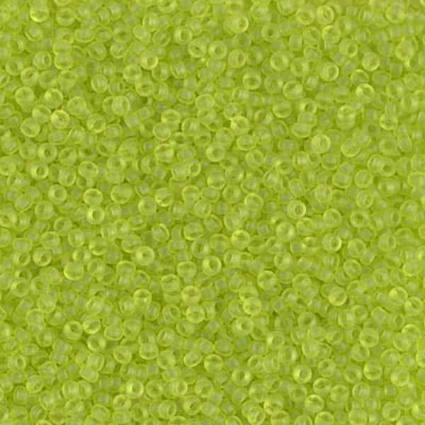 Miyuki rocailles 15/0- 143F Light olivine transparant mat 5 gr.