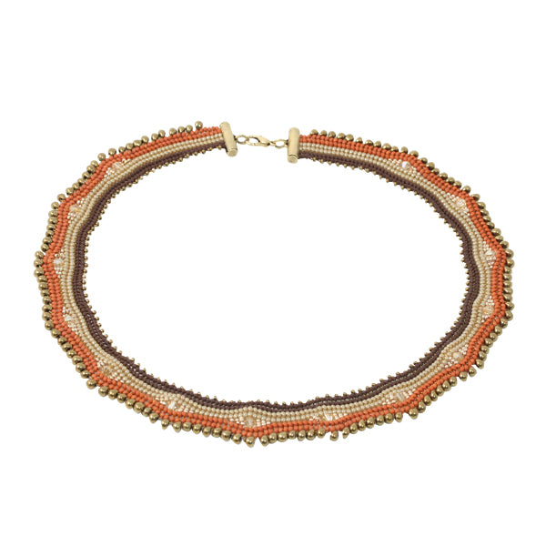 Halsketting Loukkos Brick brons