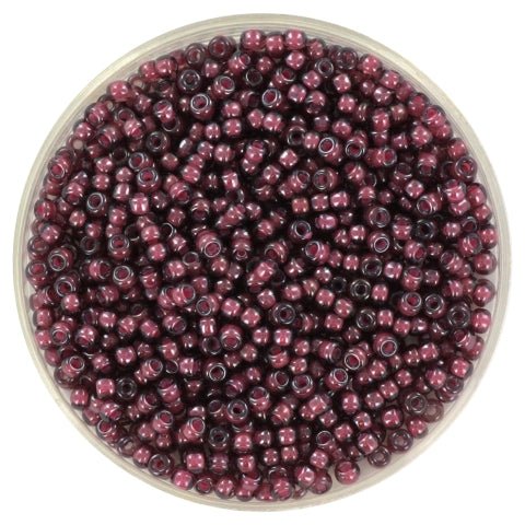 Miyuki rocaille 11/0-386 Fancy lined aubergine 10 gr.