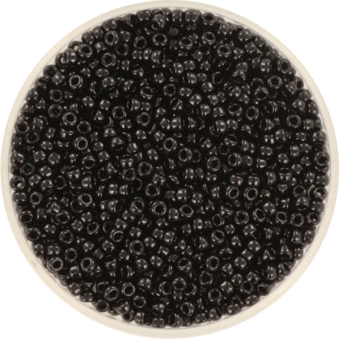 Miyuki Rocailles 11/0-401 Opaque black 10 gr.