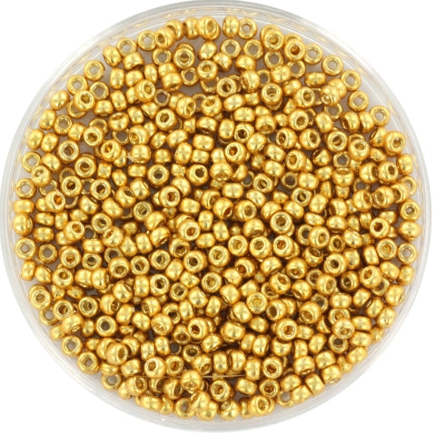 Miyuki rocailles 11/0-4202 Duracoat galvanized gold 10 gr.