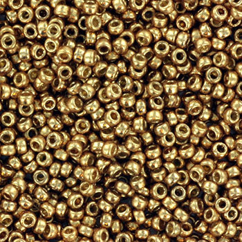 Miyuki rocailles 15/0- 4204 Duracoat galvaanized champagne 5 gr.