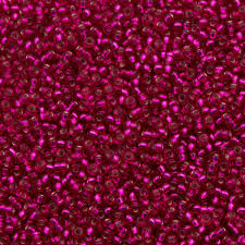 Miyuki rocaailles 15/0- 1436  Silverlined dyed raspberry  5 gr.