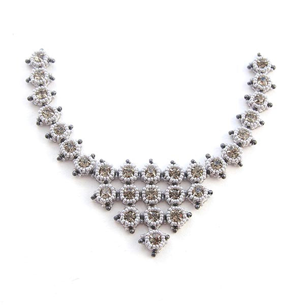 Set ketting Sakura  Black diamond/ grijs/ zilver