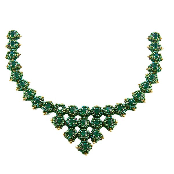 Set ketting Sakura  Emerald/ green/ gold