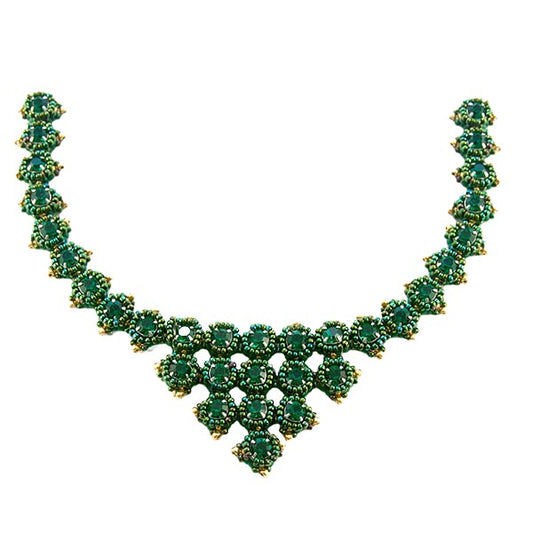 Set ketting Sakura  Emerald/ green/ gold