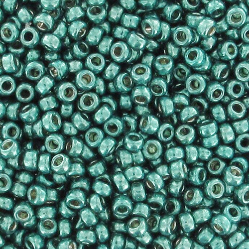 Miyuki  rocailles 15/0- 4217  Duracoat galvanized sea foam  5 gr.