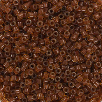 Miyuki delica DB-1393 11/0  Dark topaz lined amber  5 gr.