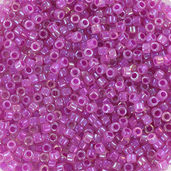 Miyuki delica DB-1744 11/0  Fuchsia lined opal AB  5 gr.