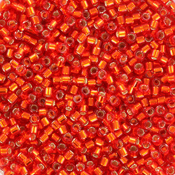 Miyuki delica DB-43 11/0  Silverlined flame red  5 gr.