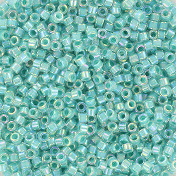 Miyuki delica DB-79 11/0  Lined aqua blue AB  5 gr.