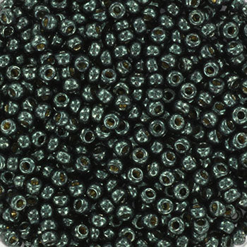 Miyuki rocailles 11/0- 5107  Duracoat galvanized black moss  10 gr.