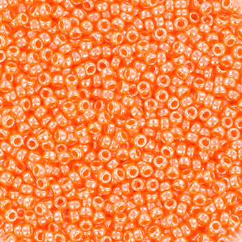 Miyukii rocailles 15/0-423  Opaque luster orange  5 gr.
