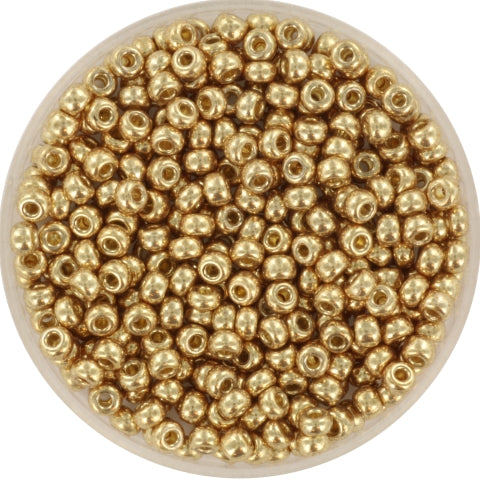 Miyuki rocailles 8/0-4204  Duracoat galvanized champagne  10 gr.