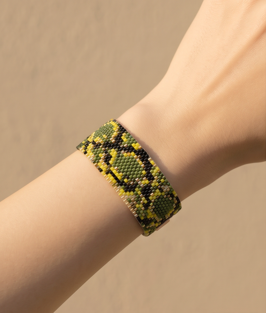 Bracelet " Emerald snake"